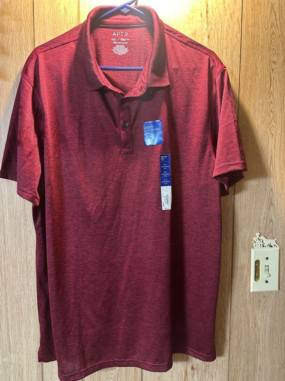 Apt. 9 Men’s Heather Burgundy Polo - Picture 3 of 3